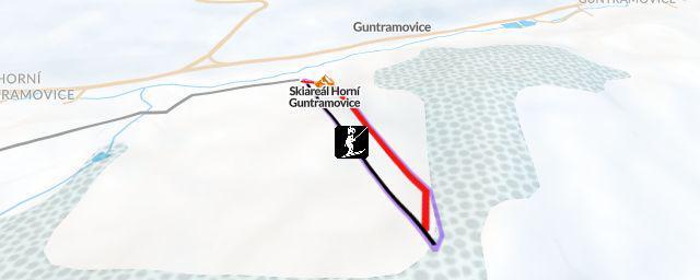 Piste map of the resort Skiareál Horní Guntramovice