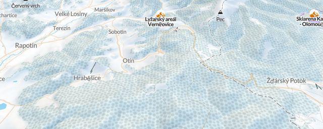 Piste map of the resort skiareal Hraběšice