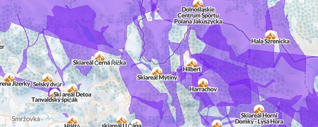 Piste map of the resort Skiareál Mýtiny