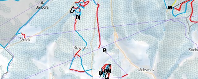 Piste map of the resort Skiareál Novako