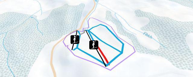 Piste map of the resort Skiareál Olešnice v Orlických horách