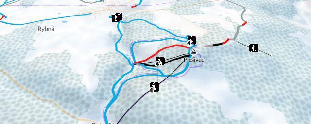 Piste map of the resort Skiareál Plešivec