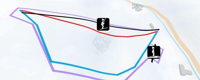 Piste map of the resort Skiareál Potštát