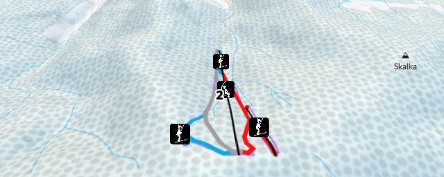Piste map of the resort Skiareál Severka