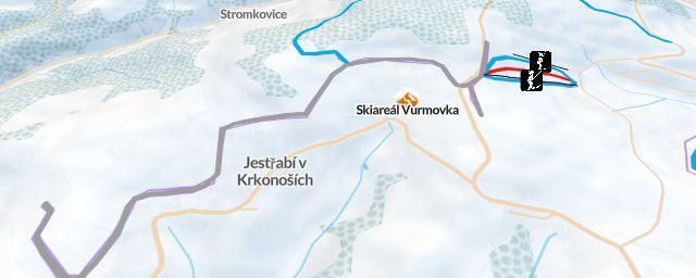 Piste map of the resort Skiareál Vurmovka