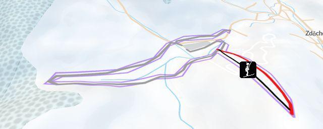 Piste map of the resort Skiareál Zděchov