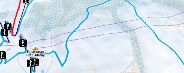 Piste map of the resort Skicentrum Petr Udatný