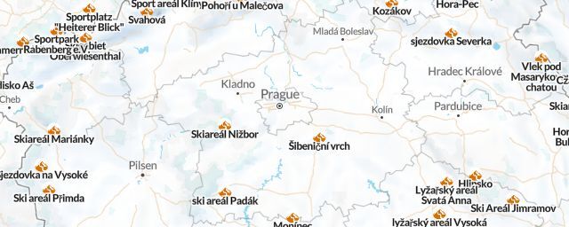 Piste map of the region Středočeský