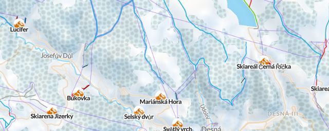 Piste map of the resort Světlý vrch
