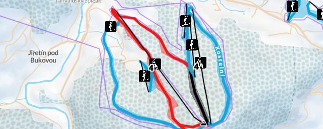 Piste map of the resort Tanvaldský špičák