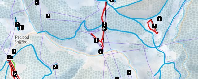 Piste map of the resort Velká Úpa