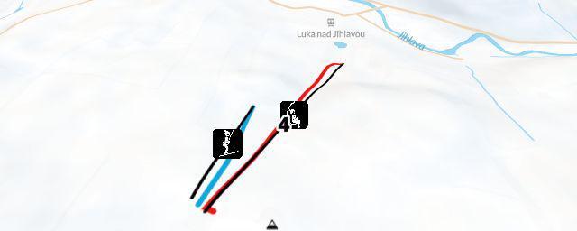 Piste map of the resort SKI Luka nad Jihlavou