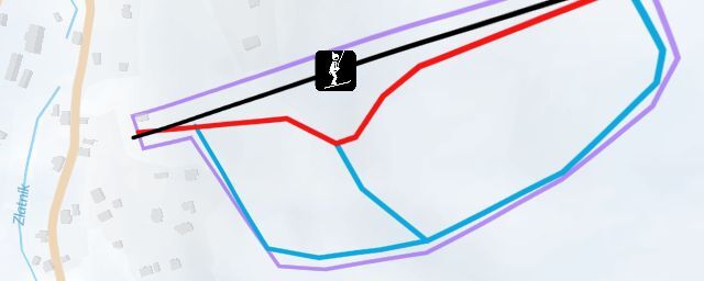 Piste map of the resort Zlatá Olešnice