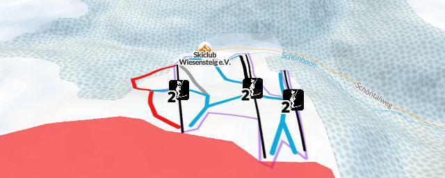 Piste map of the resort Bläsiberg Wiesensteig