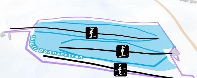 Piste map of the resort Donnstetten