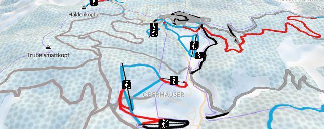 Piste map of the resort Muggenbrunn