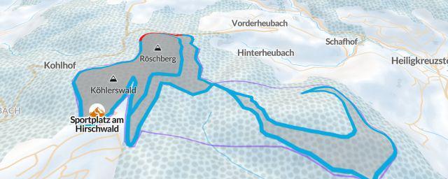 Piste map of the resort Sportplatz am Hirschwald