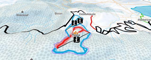 Piste map of the resort Thoma