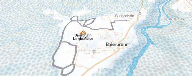 Piste map of the resort Baierbrunn Langlaufloipe