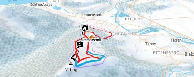 Piste map of the resort Immenstadt