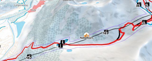 Piste map of the resort Nebelhorn