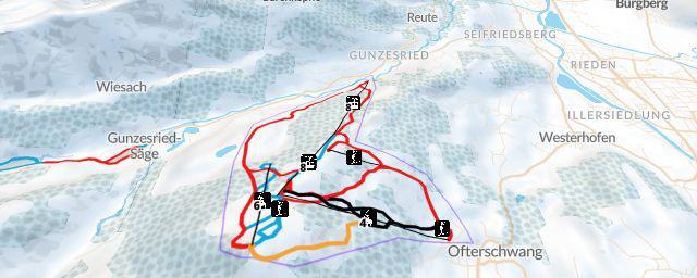 Piste map of the resort Ofterschwang