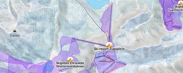 Piste map of the resort Ski resort Zugspitze