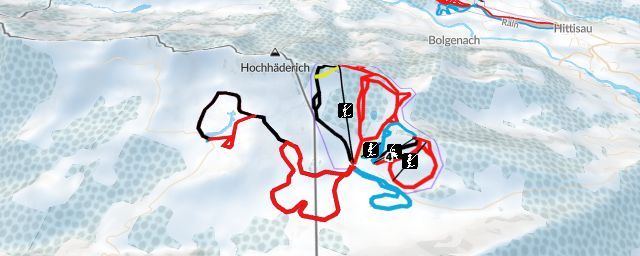 Piste map of the resort Skigebiet Hochhäderich