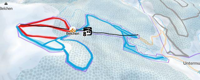 Piste map of the resort Belchen