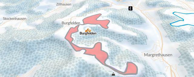 Piste map of the resort Burgfelden