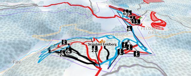 Piste map of the resort Feldberg