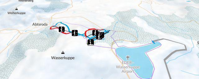 Piste map of the resort Ski- und Rodelarena Wasserkuppe