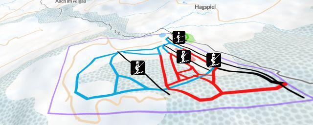 Piste map of the resort Hochlitten-Riefensberg