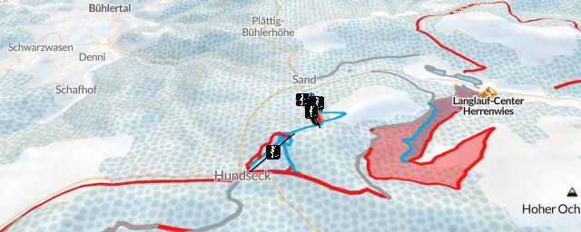 Piste map of the resort Hundseck