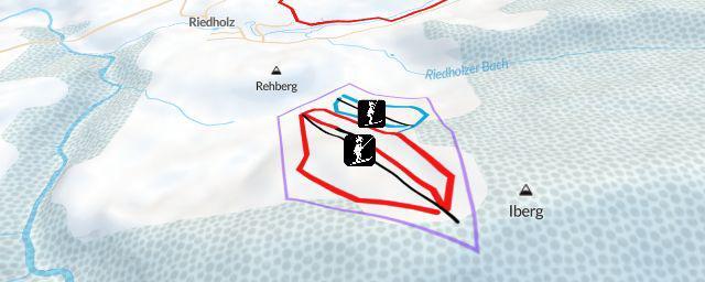 Piste map of the resort Iberg
