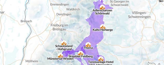 Piste map of the resort Kalte Herberge