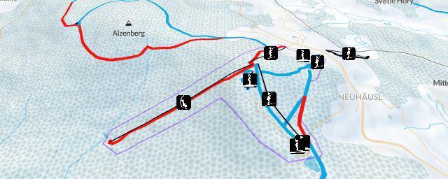 Piste map of the resort Mitterdorf