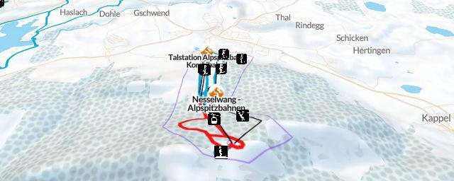 Piste map of the resort Nesselwang - Alpspitzbahnen