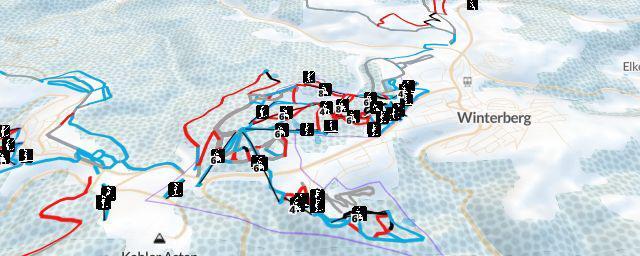 Piste map of the resort Skiliftkarussell Winterberg