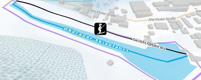 Piste map of the resort Oberau