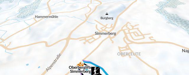 Piste map of the resort Oberberglifte Simmerberg