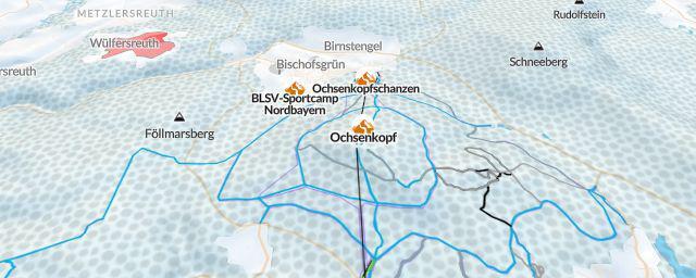 Piste map of the resort Ochsenkopf
