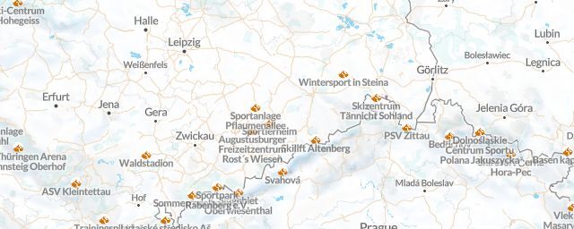 Piste map of the region Sachsen