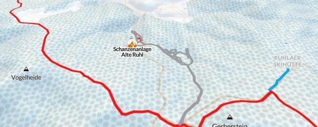 Piste map of the resort Schanzenanlage Alte Ruhl