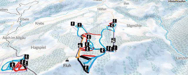 Piste map of the resort Skiarena Steibis
