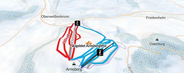 Piste map of the resort Skigebiet Arnsberglifte