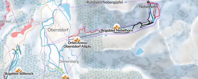 Piste map of the resort Skigebiet Nebelhorn