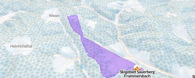 Piste map of the resort Skigebiet Sauerberg Frammersbach