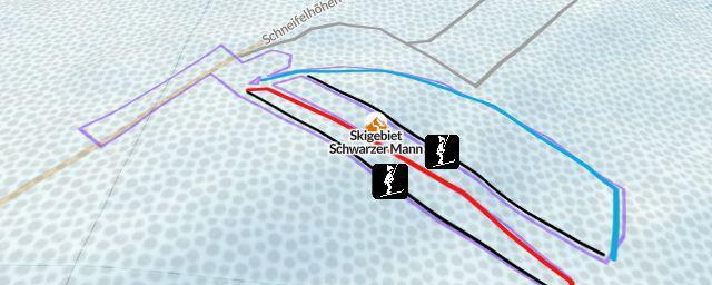 Piste map of the resort Skigebiet Schwarzer Mann