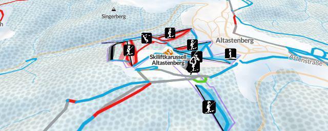 Piste map of the resort Skiliftkarussell Altastenberg